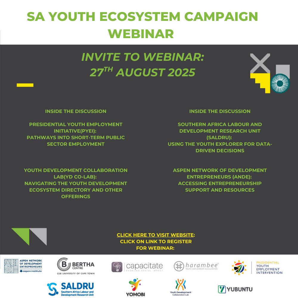 yomobi_info's tweet photo. 📢 As part of the #EcosystemWednesday campaign, we're highlighting the Youth Explorer —
an open-source platform that's transforming how we understand and support young South Africans. https://t.co/gdY6YzG1FS