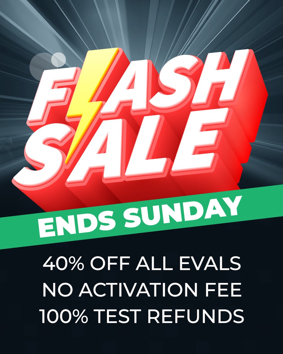 Our flash sale ends for good this Sunday. So if you’re wanting to take advantage of it, this week is your last chance.

⚡Use code NOFEE40 at takeprofittrader.com. Only valid while the deal is live.