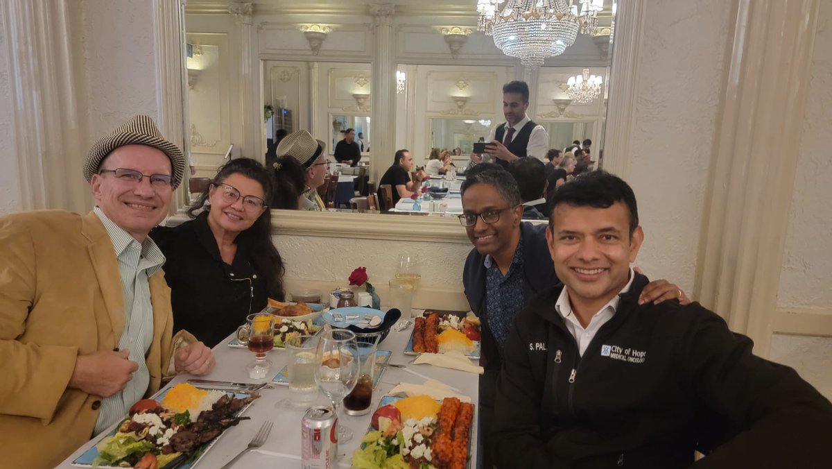 montypal's tweet image. A truly special evening with @ravikanesvaran, who travelled from #Singapore to complete his joint #EMBA from @UCLA &amp;amp; @NUSBizSchool. So nice of him to carve out time to have a delicious meal w me &amp;amp; @WilliamDale_MD! Next time Ravi we will have you do @COHMedOnc grand rounds!