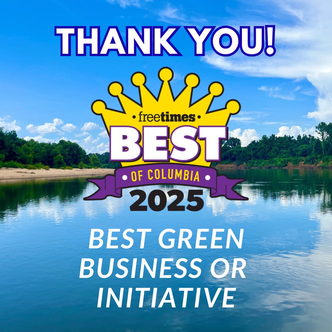 We won Best Green Business or Initiative in the Free Times Best Of Columbia! 👑

Thanks so much to everybody who voted for us! And more importantly, thank you to all of our members, volunteers, partners, and everyone who supports our work for clean water and healthy rivers. 🙌