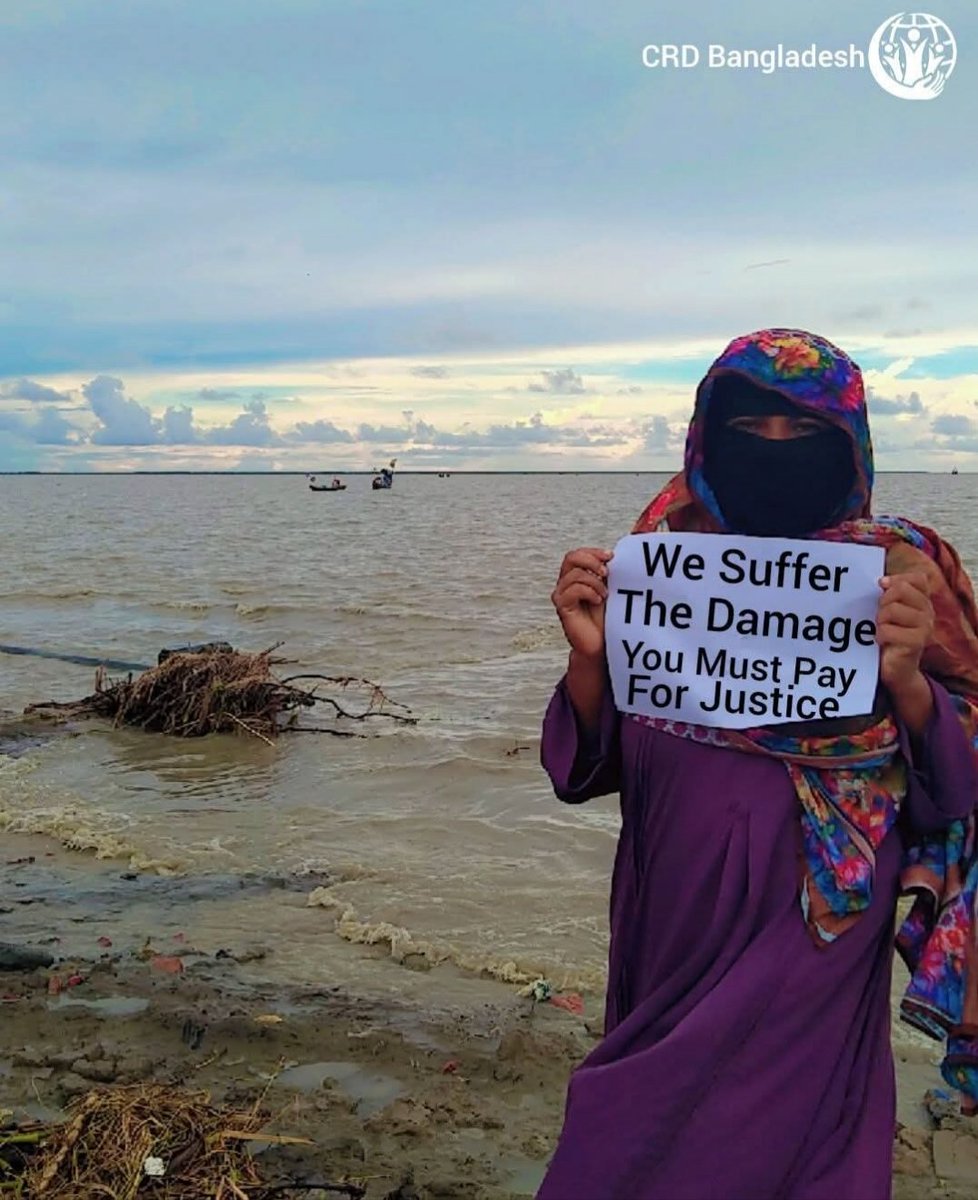 AklimaaSathi's tweet image. Our homes,our lands, our lives are at risk.
We suffer the damage,you must pay for justice.
 #ClimateJustice #LossAndDamageNow #cop30 #climatesurvivors #NoMoreEmptyPromises #ClimateActionNow  #payforclimatedamage #LossAndDamageFinance #CRDBangladesh @FFFMAPA @GretaThunberg