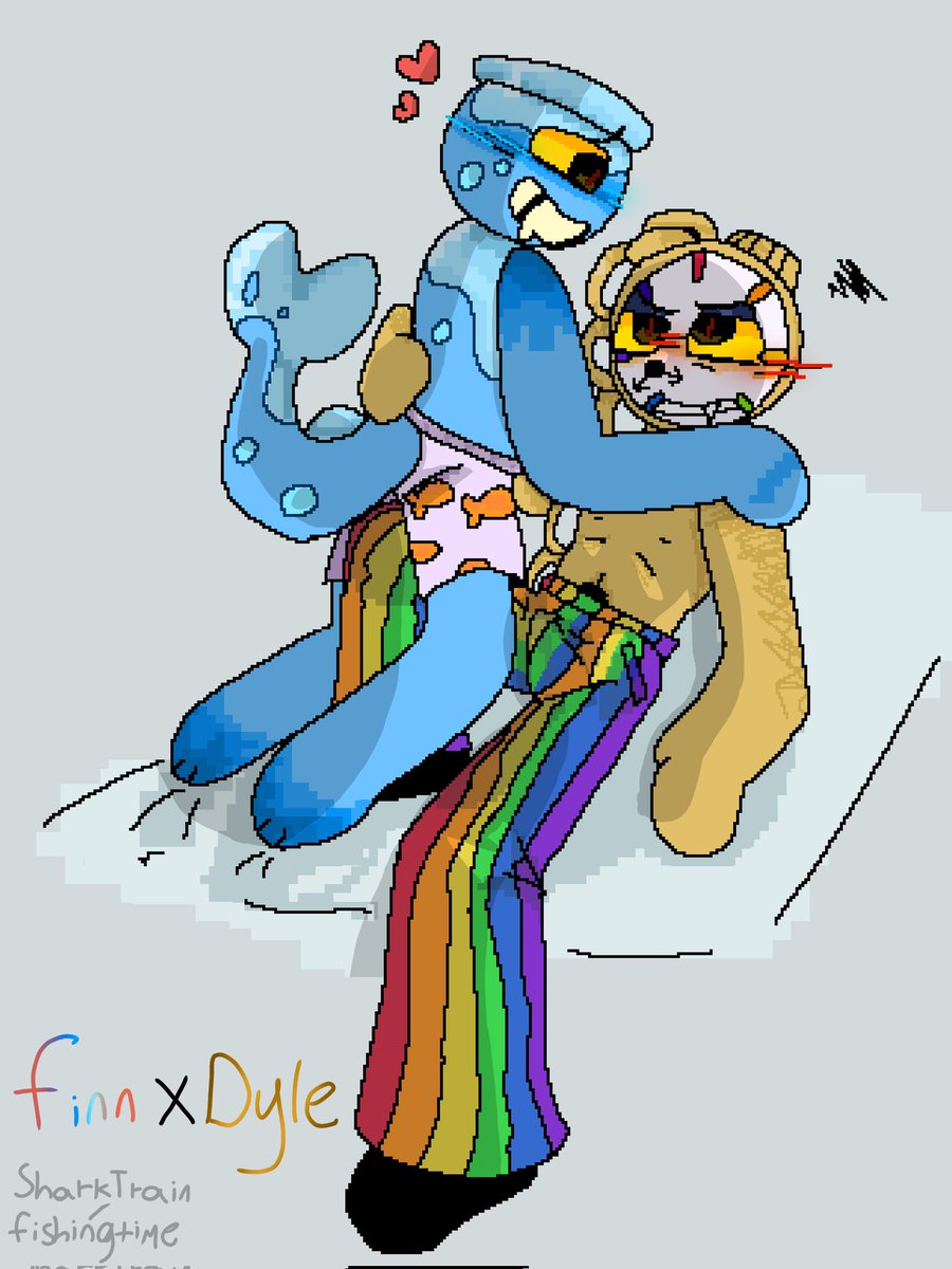 KrazyTheDemonXD's tweet photo. Om nom nom oml! What is this!? Is this a amazing ship i smell? Sniffffff- it-it smells like....like...like my most favorite magnificent and beautiful ship!! FishingTime/SharkTrain!!๐ฎ๐ฎ๐๐#dandysworld #FinnXDyle #FishingTime #SharkTrain #proshiptwt https://t.co/mk34eI43xF