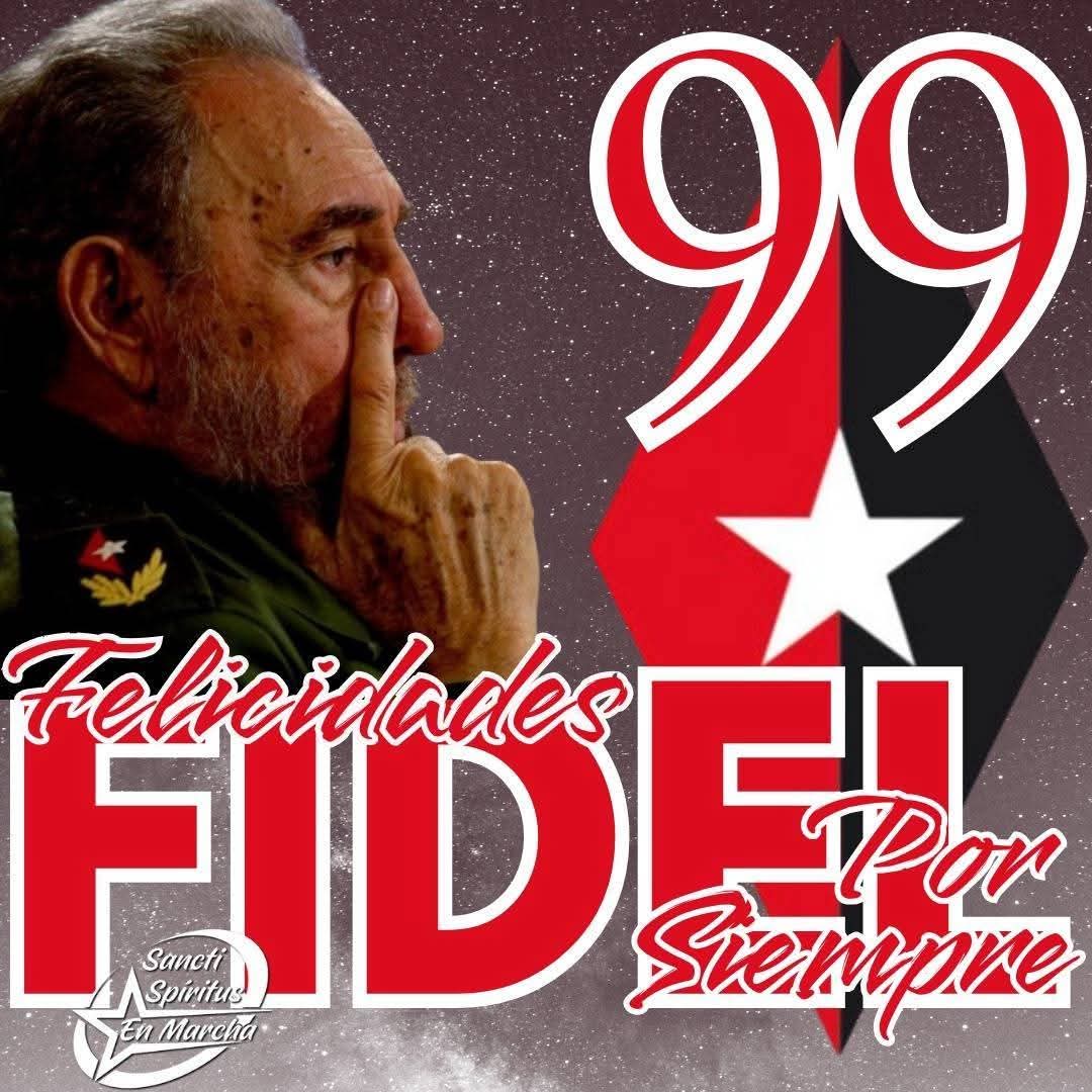 Fidel es ejemplo, virtud y máximo orgullo. Que no hay ni habrá imperio,    enemigo, traidorzuelos ni cobardes que nos aparten ni un «tantico» de nuestros valores, en los cuales él nos educó e inspiró. #100AñosConFidel  @DCMedicaDistit