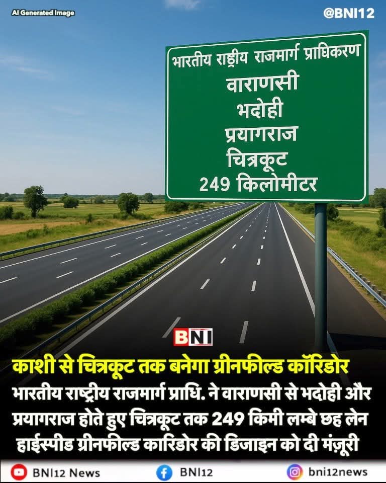 livebni12's tweet photo. काशी से चित्रकूट तक बनेगा 249 km लम्बा ग्रीनफील्ड कॉरिडोर   

 #varanasi #banaras #prayagraj #Chitrakoot #road https://t.co/4F5b4CTKvg