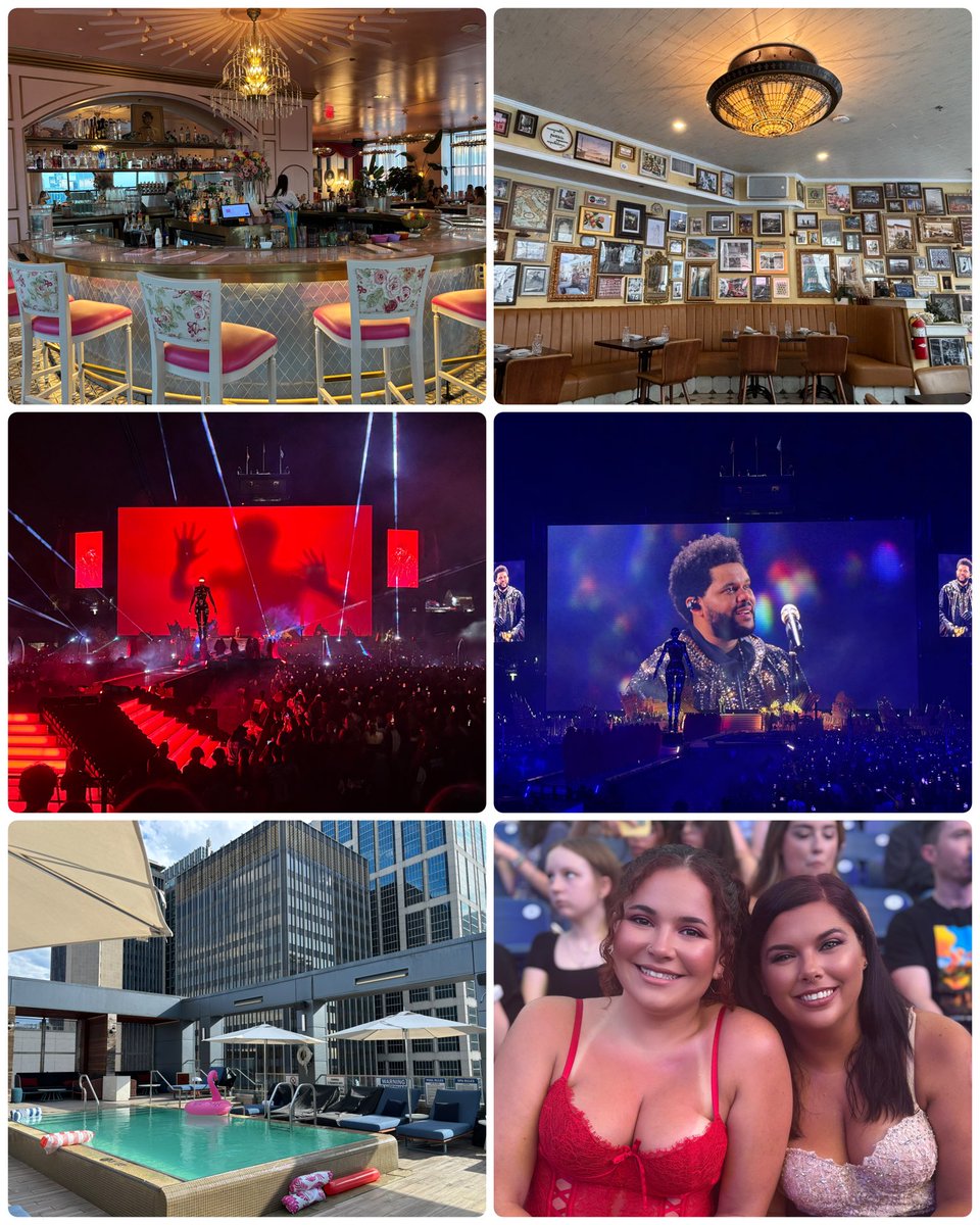 aQueenOfHearts's tweet photo. ✔️ Rooftop Pool
✔️ The Weeknd Tickets 😱😱😱
✔️ Great food and even better company

See you later, Nashville. It’s been real. ✌️ https://t.co/kVy0PwZnkX