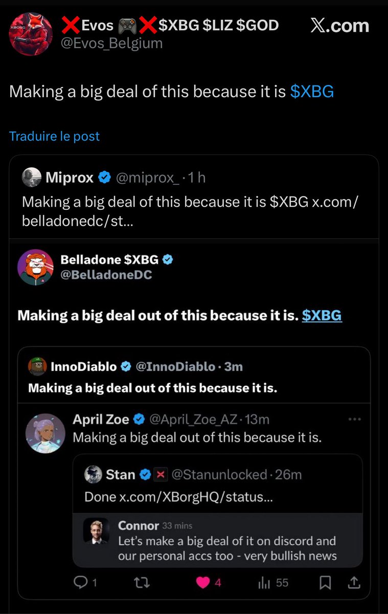 Making a big deal of this because it is $XBG