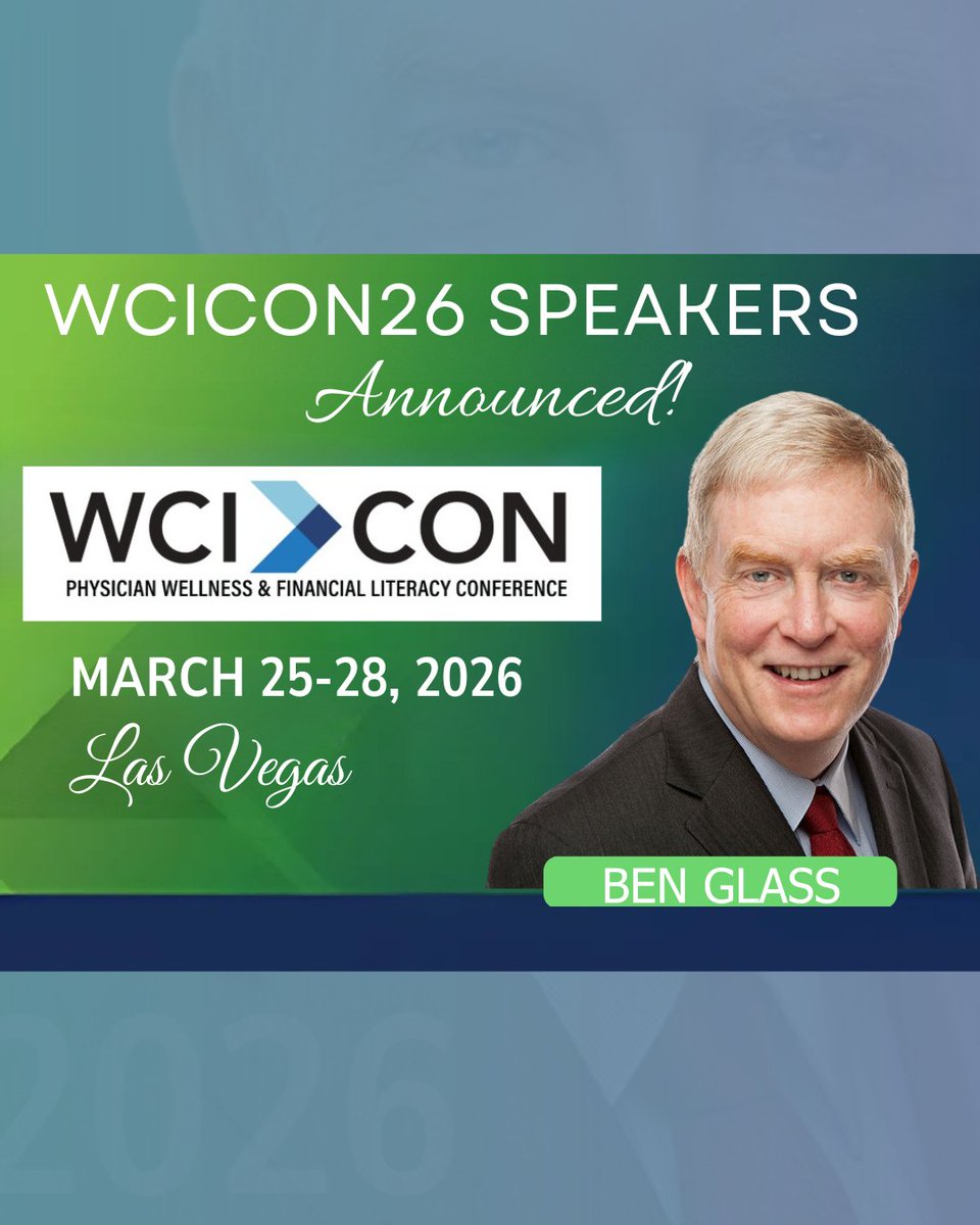 Exciting news! Ben will speak at @whitecoatinvestor #WCICON26 – the Physician Wellness &amp; Financial Literacy Conference in Vegas, Mar 25–28, 2026 🎤 He’ll share his years of expertise helping doctors get the disability benefits they deserve!