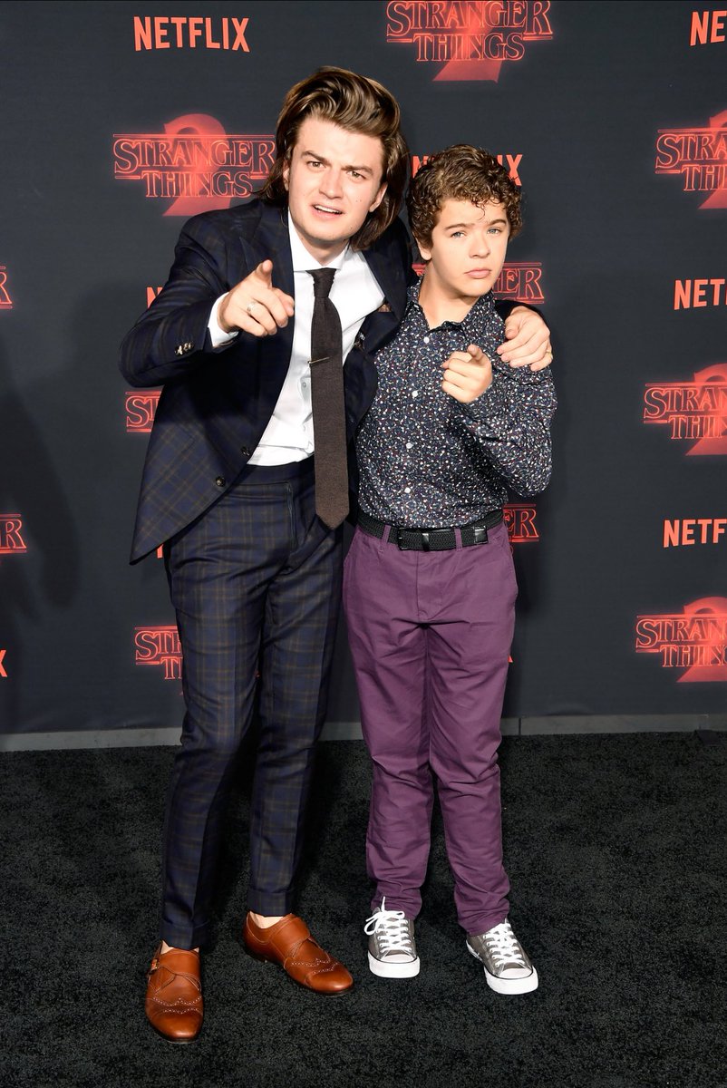 Joe and Gaten at the Stranger Things 2 premiere