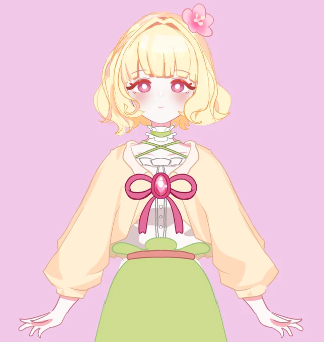 オリキャラちゃんのデザインが少し可愛くなりました まだ変わると思うけど魅せたい部分がだんだん見えてきたので一旦また3D作業のほうに戻ります