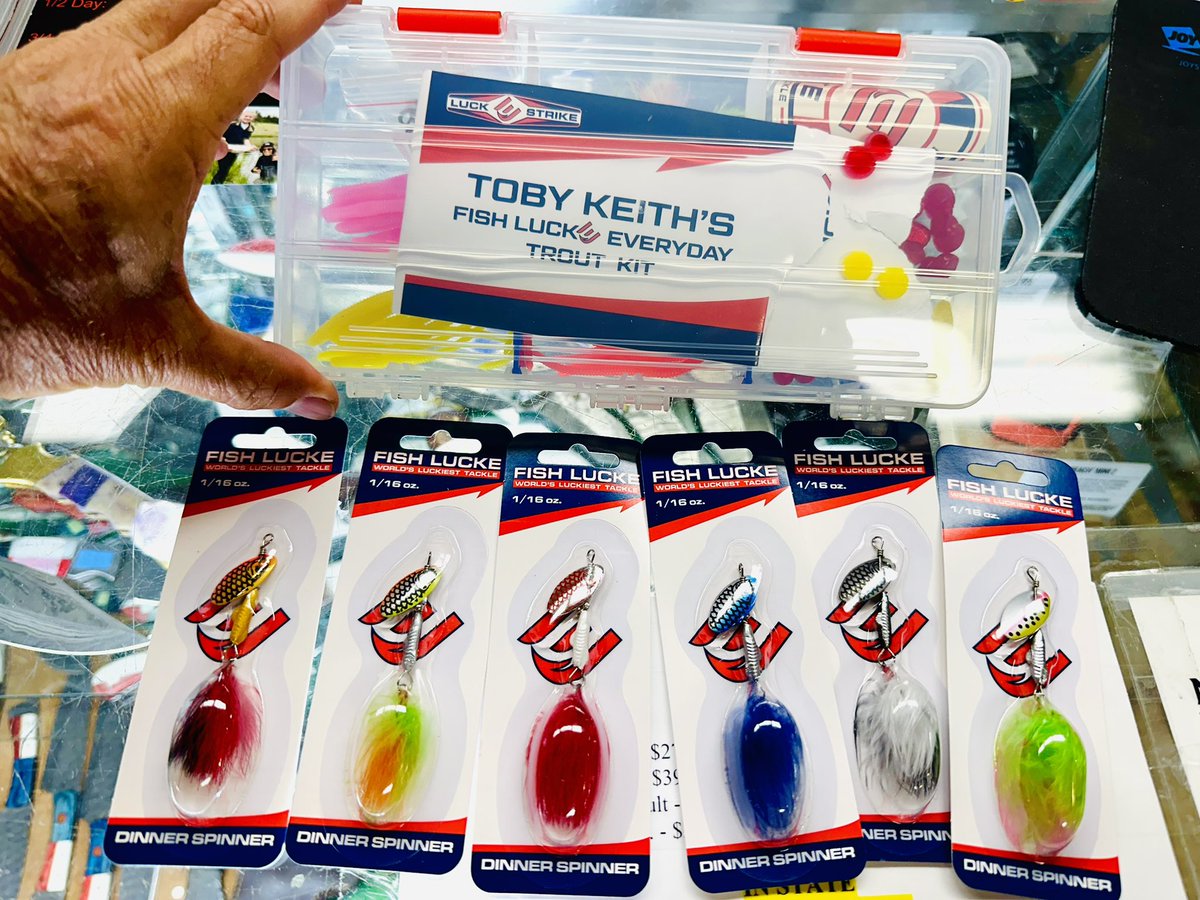Trout fishing today! 
fishlucke.com

#dinnerspinner #fishlucke #worldsluckiesttackle #tobykeith #fishing #troutfishing #fishingtackle