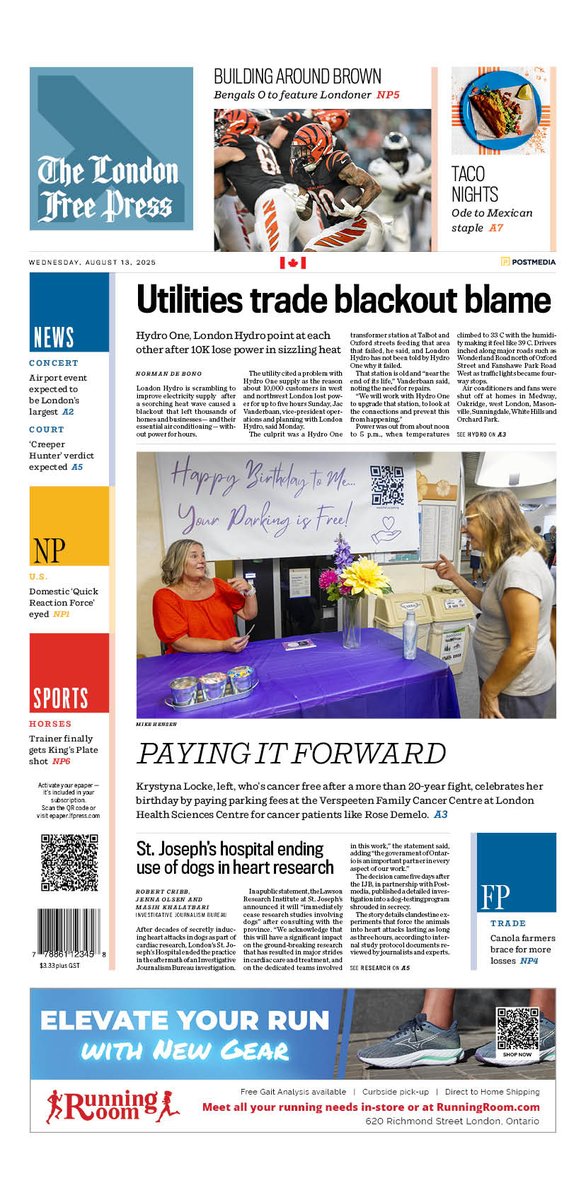LFPress's tweet image. #FrontPageNews #ldnont