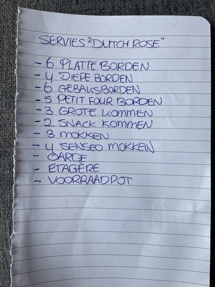 Is er iemand of ken je iemand die een servies nodig heeft? Stuur dan ff een dm #delenisfijn