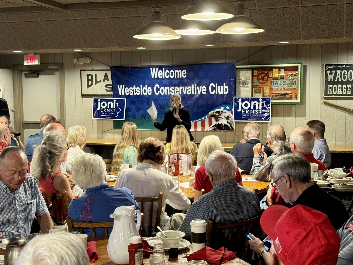 joniernst's tweet image. Another great Iowa morning talking about how I’m making Washington squeal and delivering results for the Hawkeye State!