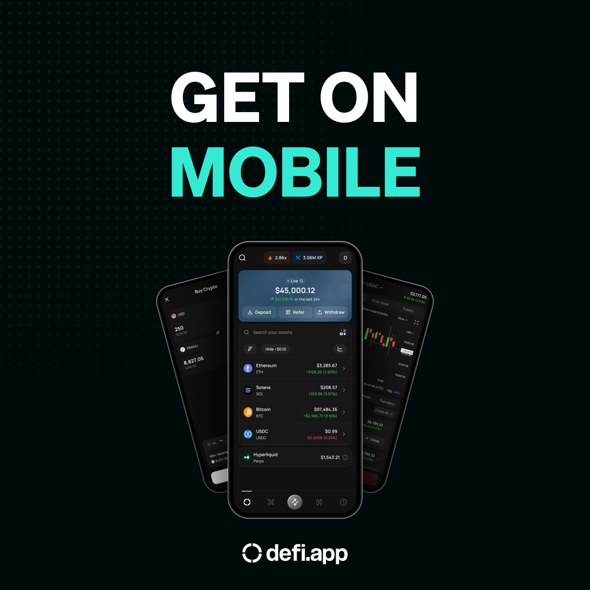defiapp's tweet photo. 🚨 3,000 mobile beta slots opened.

Check your app.

Swap, trade perps, and earn XP directly on your phone.

iOS only for now.

Link to the App Store in the next post.

If you get in, drop a screenshot on this post.

We’re monitoring the situation. 👀 https://t.co/JfLifZIZIJ