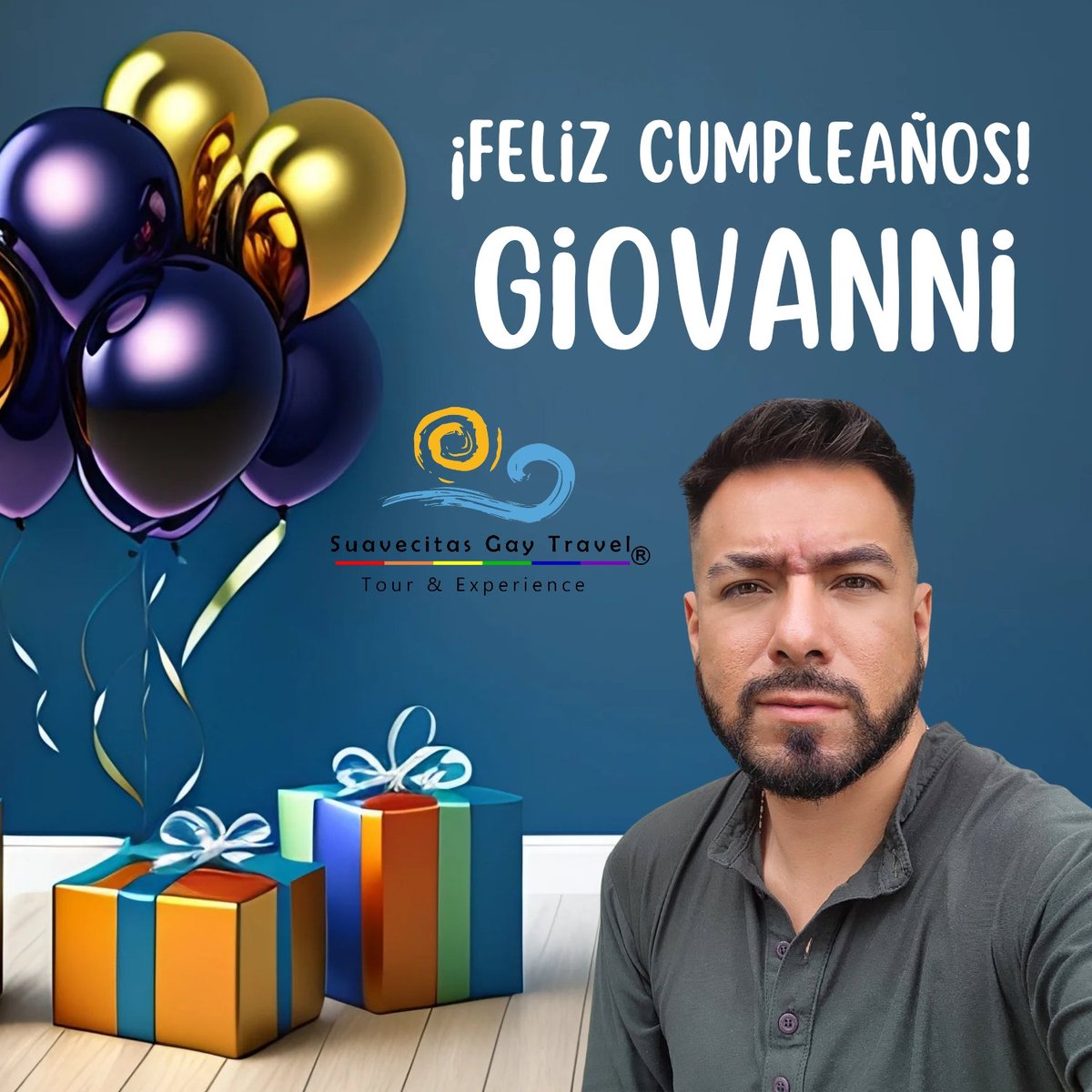 Felicitamos en su día a <a href="/giovas86/">Giovanni Ruiz</a> nuestro CEO de Suavecitas Gay Travel 🥳 Feliz cumpleaños 🎂