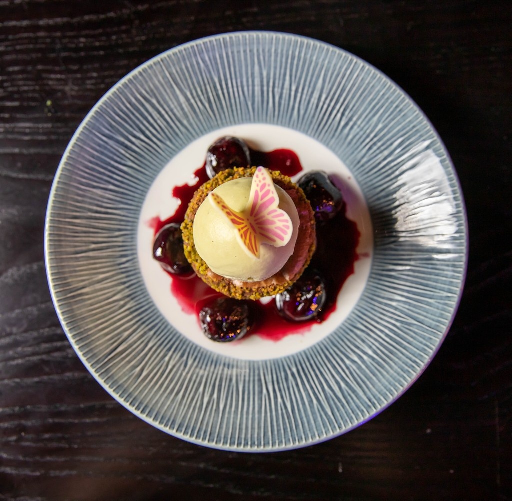 stringfellows's tweet photo. A dessert almost too beautiful to eat… almost. 🍒✨ #StringfellowsLondon #LuxuryDining #SweetEscape https://t.co/7oDyaKjJd9