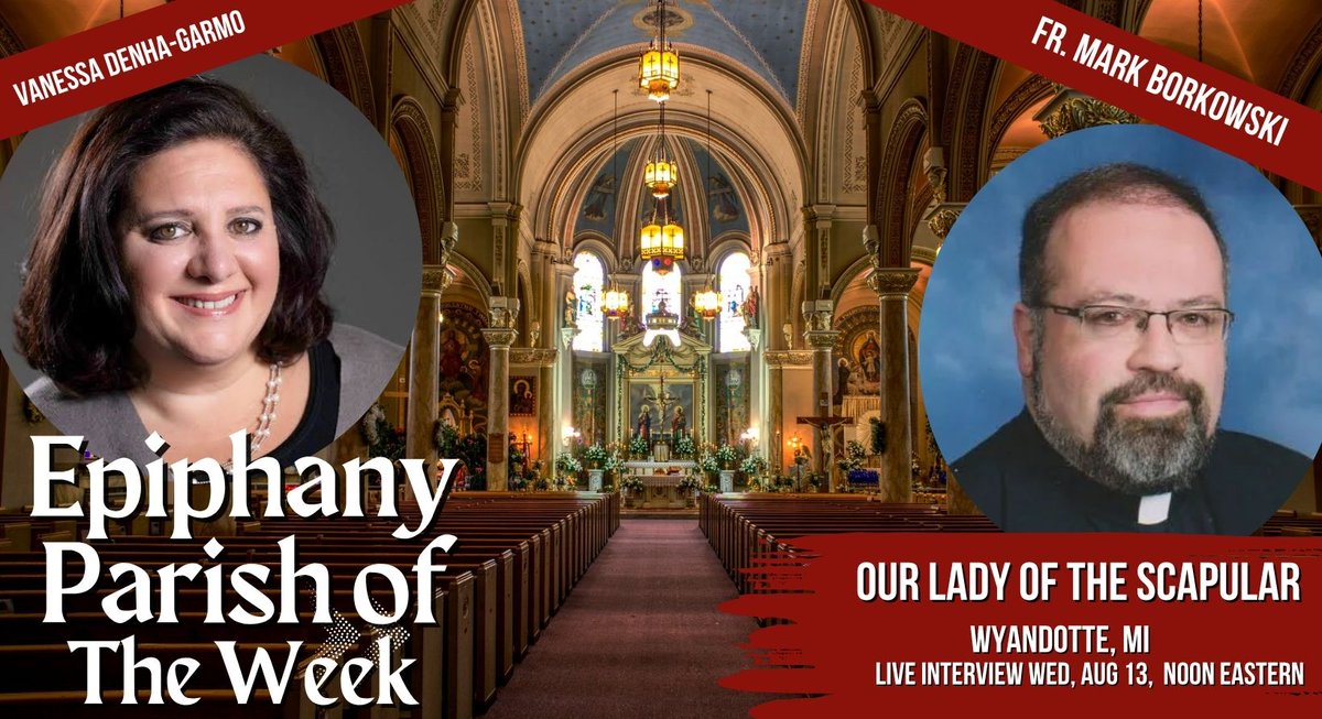 Ave Maria Radio (@avemariaradio) on Twitter photo It's #ParishoftheWeek Wednesday on #Epiphany! Fr. Mark Borkowski from Our Lady of the Scapular Parish in Wyandotte joins <a href="/vanessadenha/">Epiphany Communications Coach Vanessa</a> today! Timothy Pruse promotes Right to Life LIFESPAN's 5th Annual Charity Golf Outing. Listen at 12pm EDT on Ave Maria Radio! #catholicradio It's #ParishoftheWeek Wednesday on #Epiphany! Fr. Mark Borkowski from Our Lady of the Scapular Parish in Wyandotte joins <a href="/vanessadenha/">Epiphany Communications Coach Vanessa</a> today! Timothy Pruse promotes Right to Life LIFESPAN's 5th Annual Charity Golf Outing. Listen at 12pm EDT on Ave Maria Radio! #catholicradio