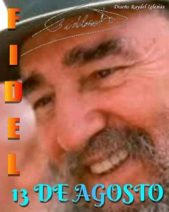 Fidel Castro, líder histórico de la Revolución Cubana. Padre, compañero y guía del pueblo cubano, no solo lidereó el triunfo de la Revolución también condujo a su pueblo a la construcción de una patria soberana y digna pese a las feroces agresiones imperialistas. #100AñosConFidel
