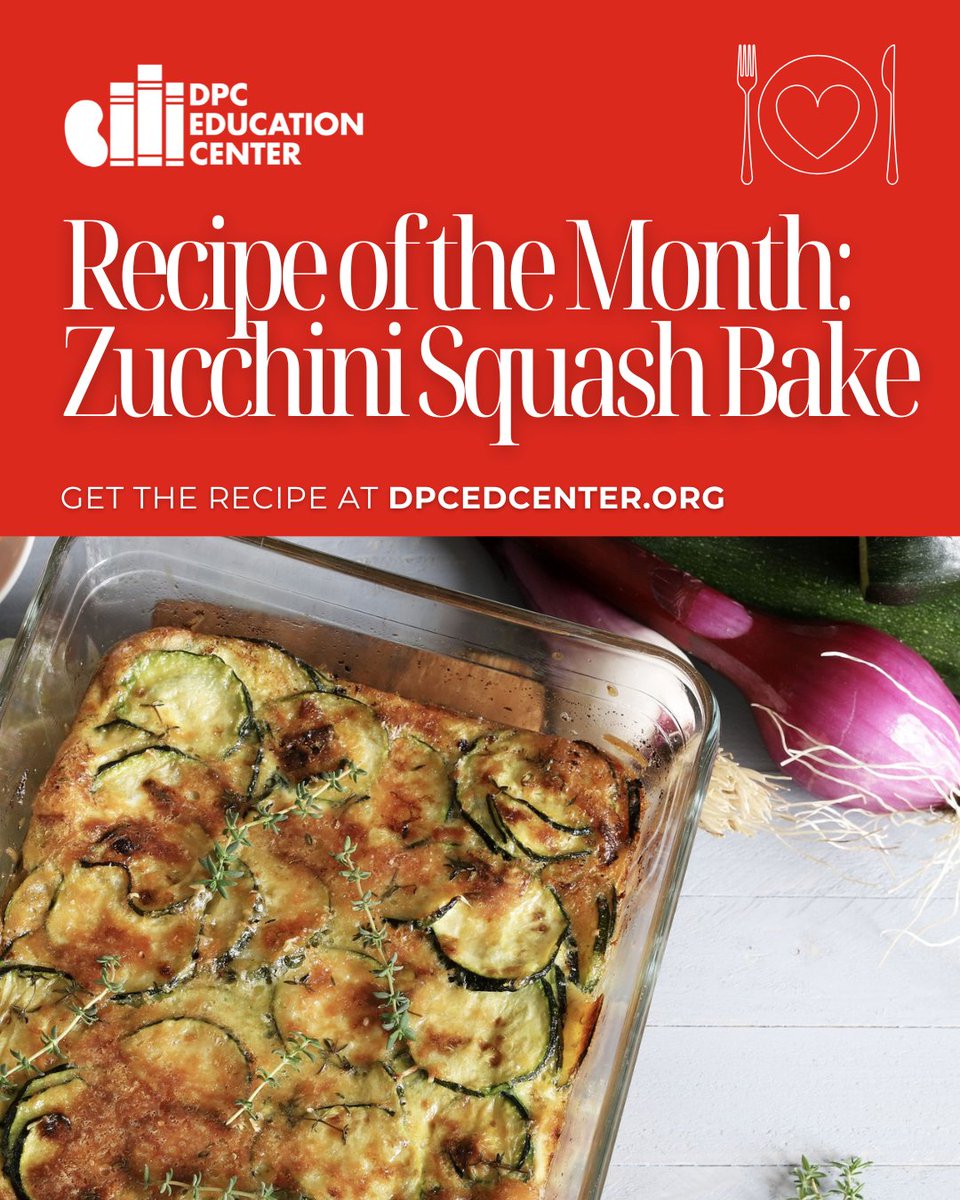 Got summer squash? 🥒☀️This month’s featured #recipe—Zucchini Squash Bake—is packed with fresh, seasonal flavor and comes together in no time. Light, delicious, and perfect for your summer table, it’s sure to be a crowd-pleaser. #KidneyFriendly 

🔗: dpcedcenter.org/news-events/ne…