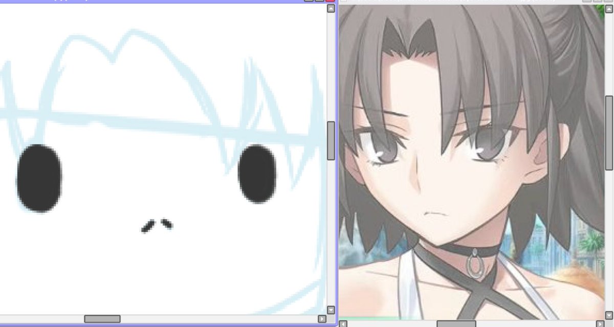 Still practice new chubby drawing form

Sorry Shiki for what I'm doing to u