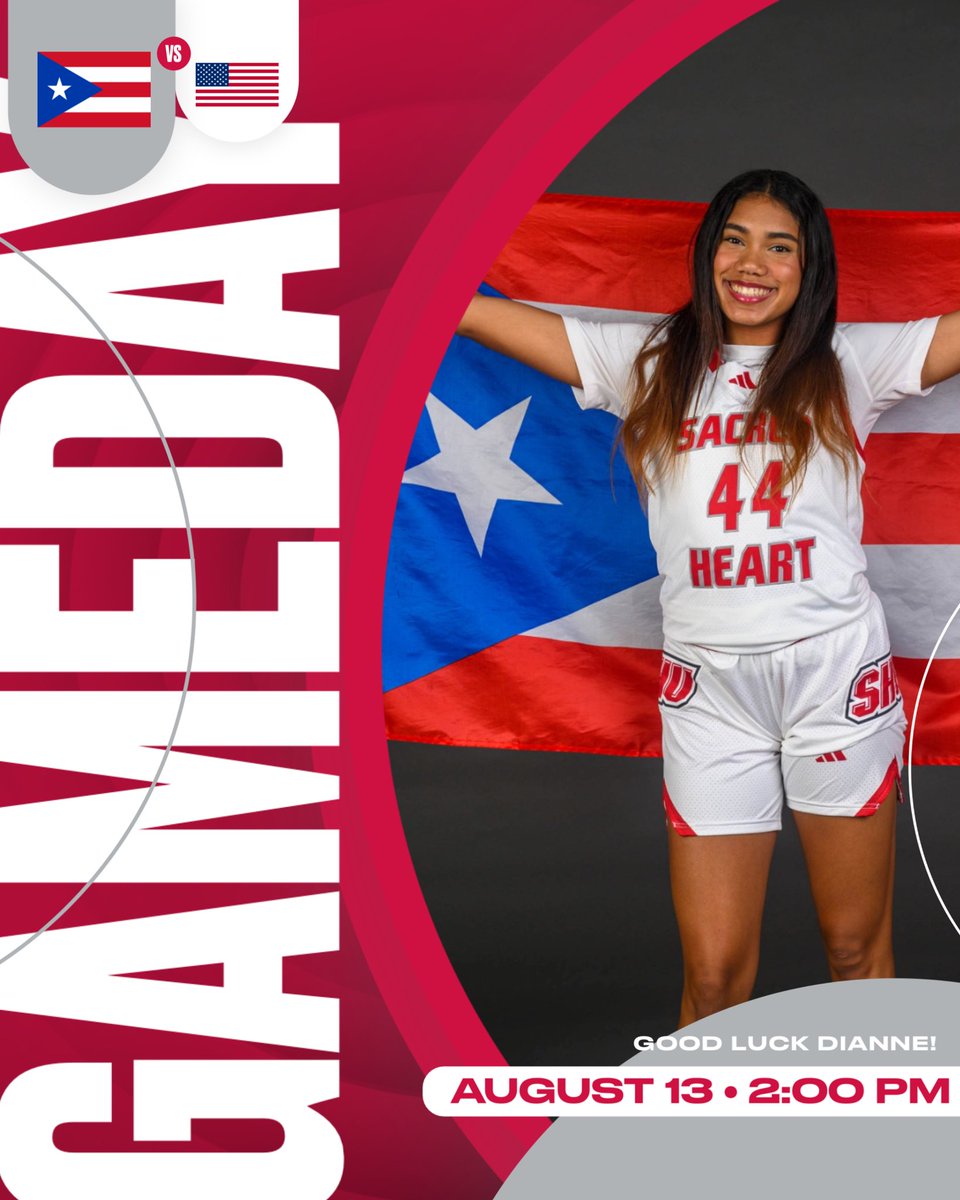 Wishing our Sophomore guard, Dianne Crespo, good luck as she represents the Puerto Rico National Team today! 🫶❤️ #GoHeart #WeAreSHU
