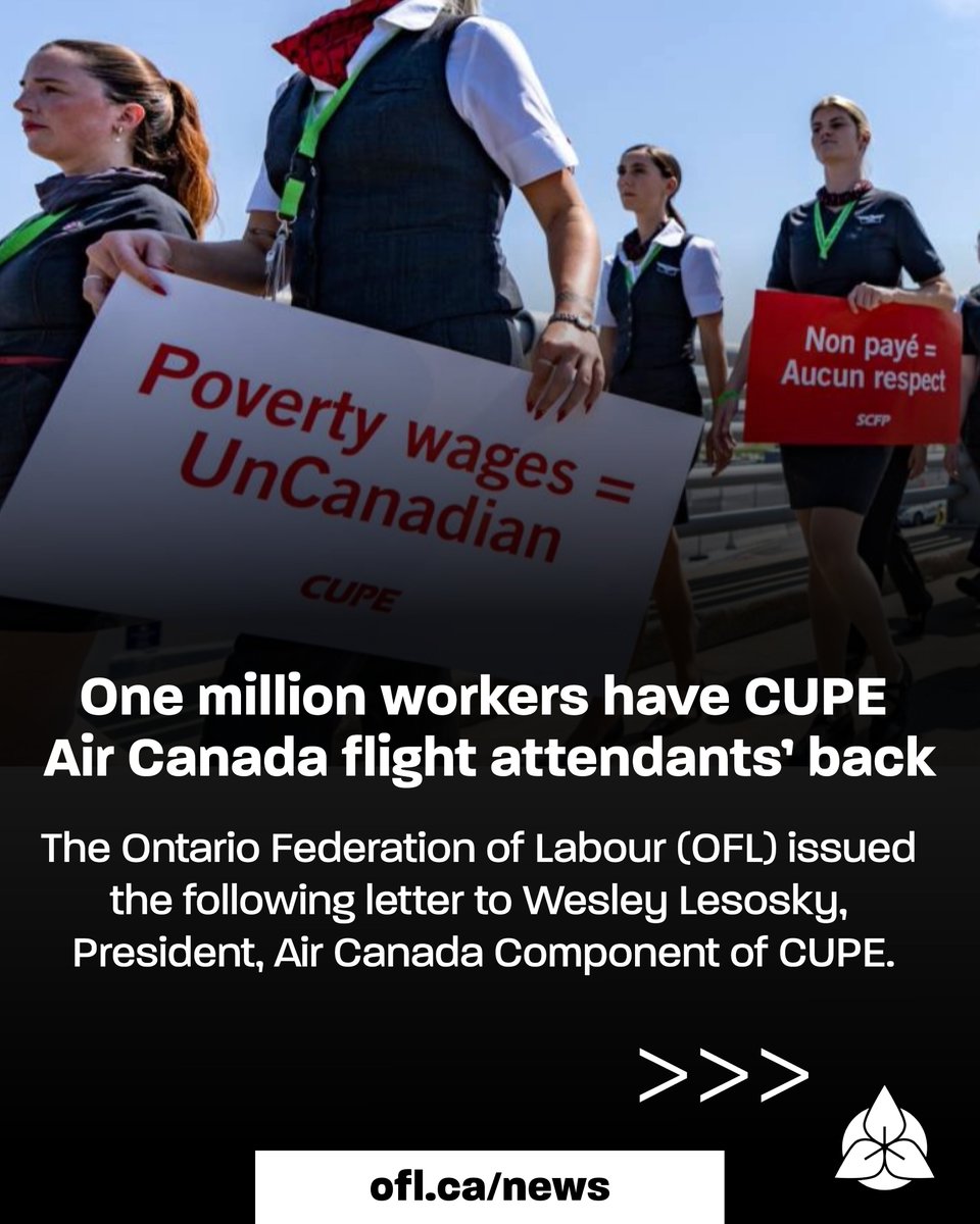 Letter: One million workers have CUPE Air Canada flight attendants ...