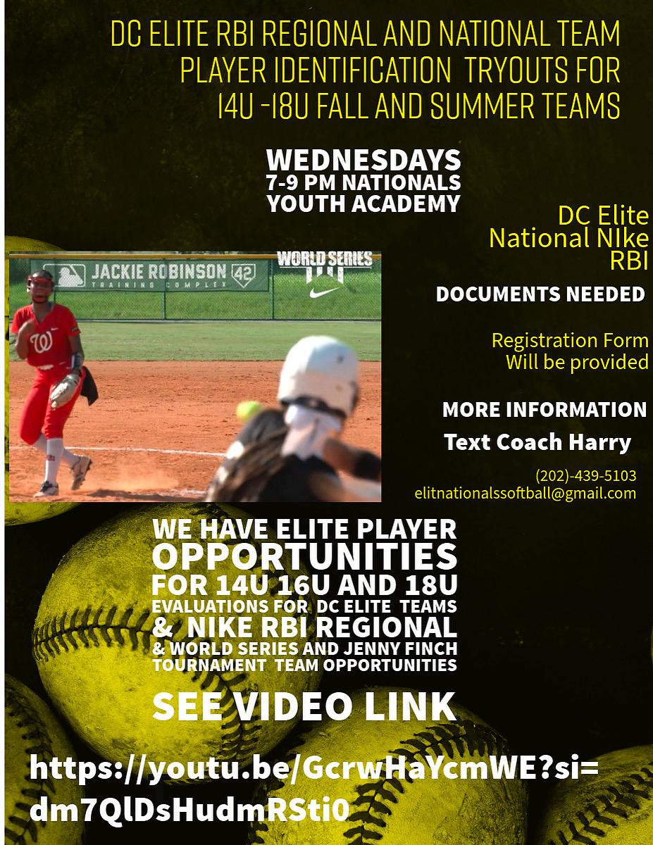 Looking for some players ready to work!  
dcelitesoftball.com