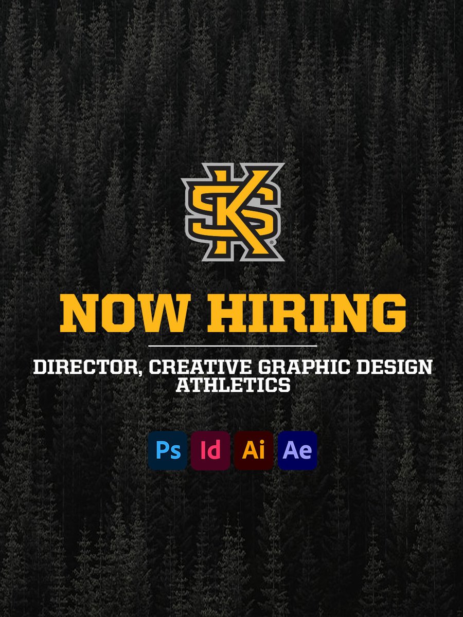 🚨NOW HIRING🚨

We are looking for a Director, Creative Graphic Design to join us here at KSU Athletics.

Apply Today! DM me if you have any questions.

careers.hprod.onehcm.usg.edu/psp/careers/CA…