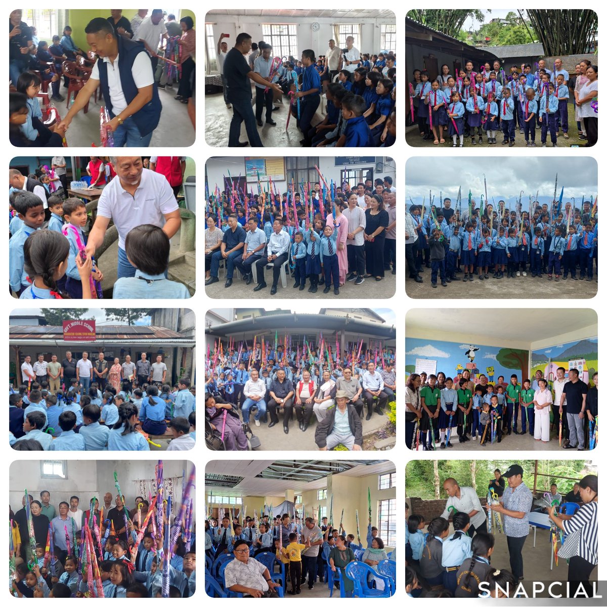 PeterKevito's tweet photo. Umbrella Distributions to various Government schools under Kohima Town, Nagaland. A humble initiative yet heart warming gesture by Dr.Ato Hon'ble MLA of 9 Kohima Town Assembly Constituency. https://t.co/2HnFRHkH93