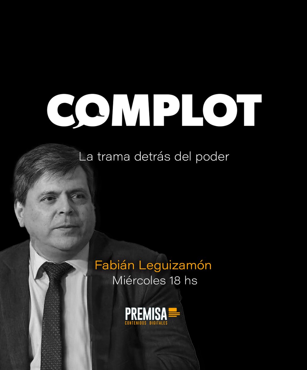 Premisa9's tweet photo. COMPLOT: Un nuevo ciclo de streaming político en Premisa Contenidos Digitales, hoy tiene la palabra el vicegobernador de Santa Cruz. Fabián Leguizamón. https://t.co/IOkqIQVbp1