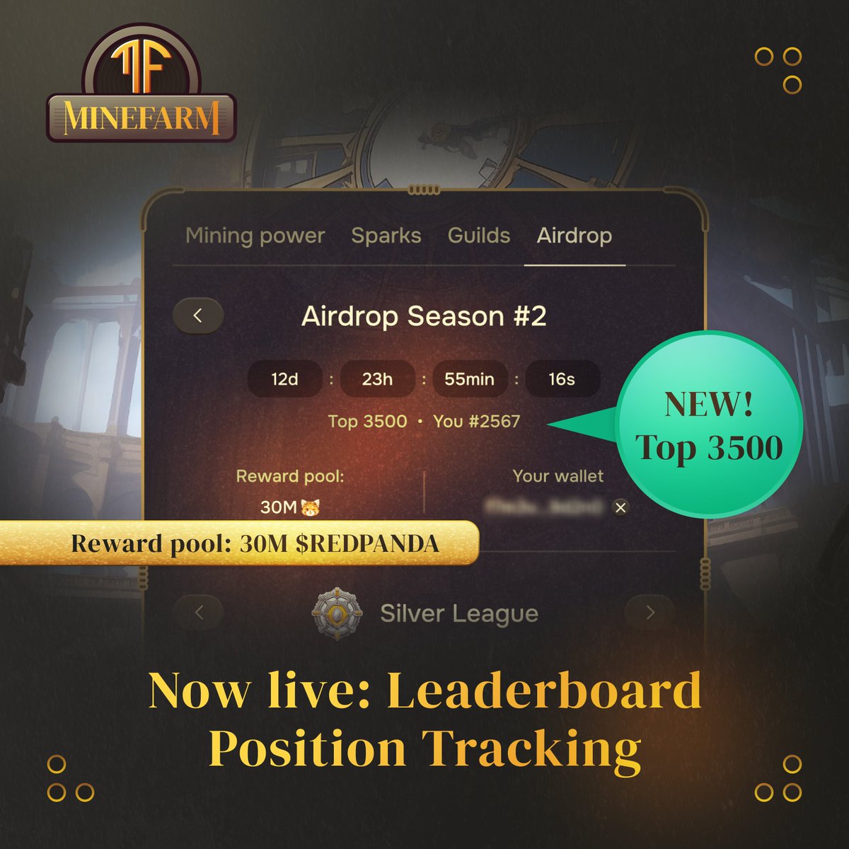 🏆 Now Live: Leaderboard Position Tracking!

🆙 Players can now see their current rank in Airdrop Season #2. If you’re in the Top 3500, your position will be displayed directly in the Airdrop tab.

🤝 This should make it easier to track your progress and understand where you