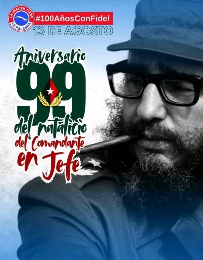 Gracias por ser de verdad,
gracias por hacernos hombres,
gracias por cuidar los nombres
que tiene la libertad.
Gracias por tu dignidad,
gracias por tu rifle fiel,
por tu pluma y tu papel,
por tu ingle de varón.
Gracias por tu corazón
Gracias por todo, Fidel. 
#100AñosConFidel