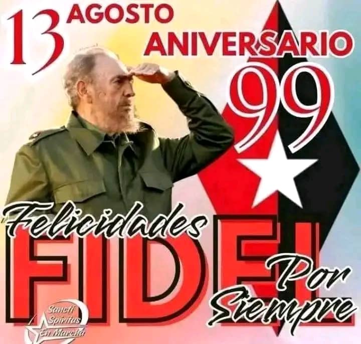 Fidel por siempre #100AñosConFidel
#CubaPorLaVida