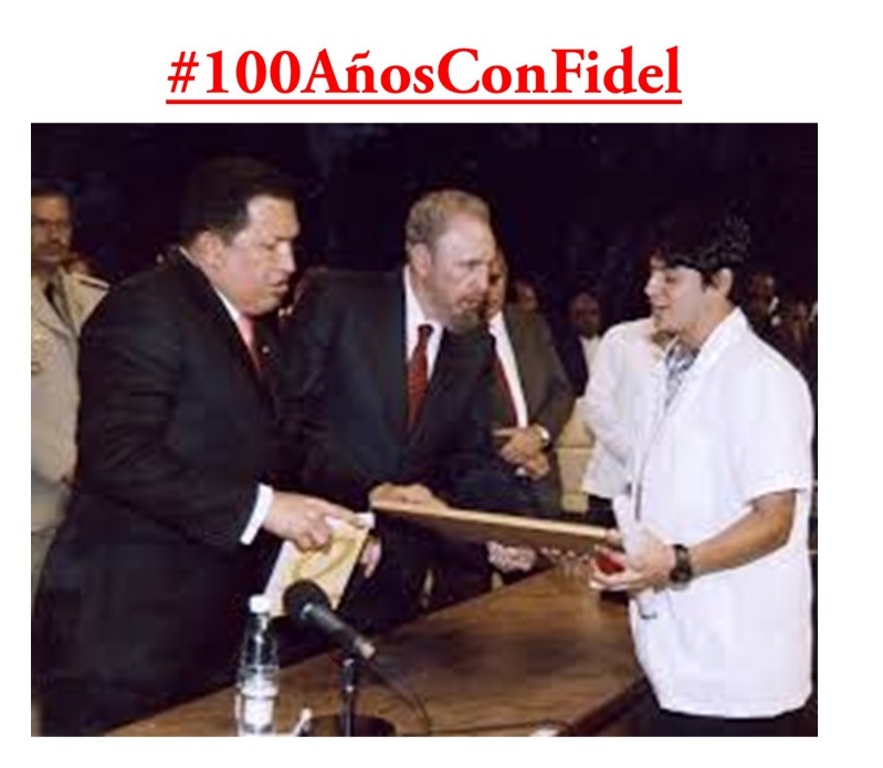 "Contigo comandante Fidel, con Camilo, el Che y Chávez aprendimos a creer en el hombre nuevo latinoamericano. #100AñosConFidel #CubaPorLaVida #CubaCoopera <a href="/cubacooperaven/">Brigada Médica Cubana en Venezuela</a> <a href="/MINSAPCuba/">Ministerio de Salud Pública de Cuba</a> <a href="/japortalmiranda/">José Angel Portal Miranda</a>
