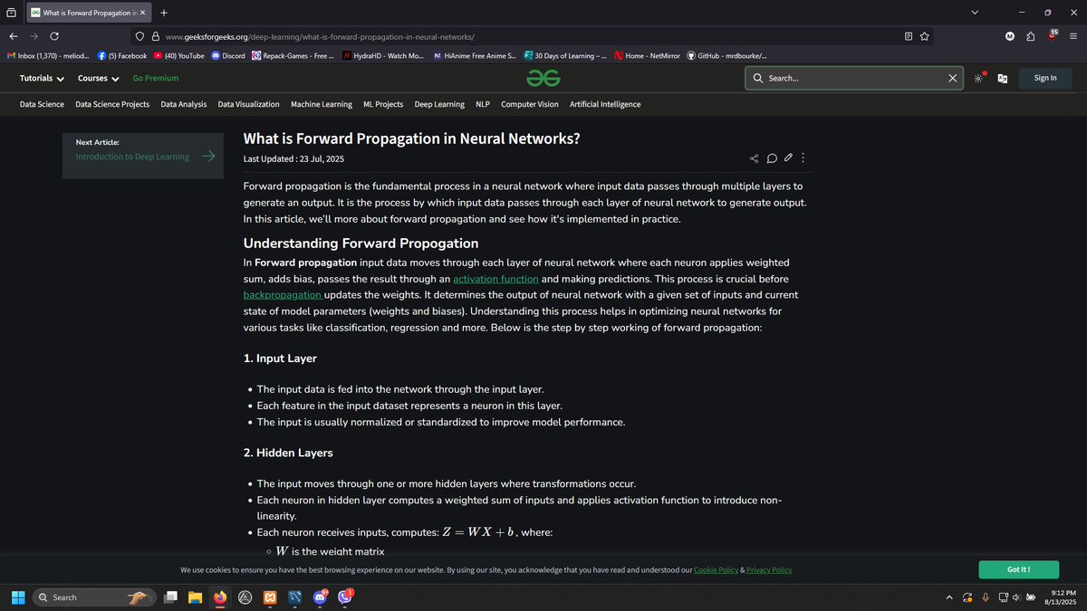 aussiuem's tweet photo. Day 28:
Went briefly through the concept of Forward propagation and backward propagation in  Neural network
#pitc30days #primeitclub #pitc_python_AI #learningwithpitc @_primeitclub https://t.co/UJOvja5okA