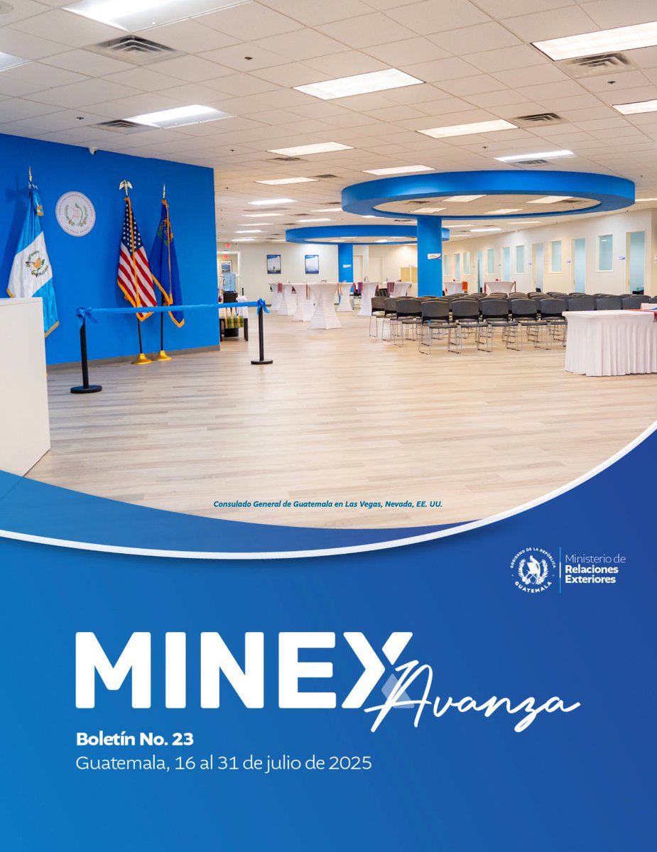 Consulta el boletín "Minex Avanza" y entérate de las actividades clave de la Cancillería y nuestra red diplomática y consular, del 16 al 31  de julio de 2025.   

¡No te pierdas los detalles en este enlace! 🔗 bit.ly/BoletinMinex23