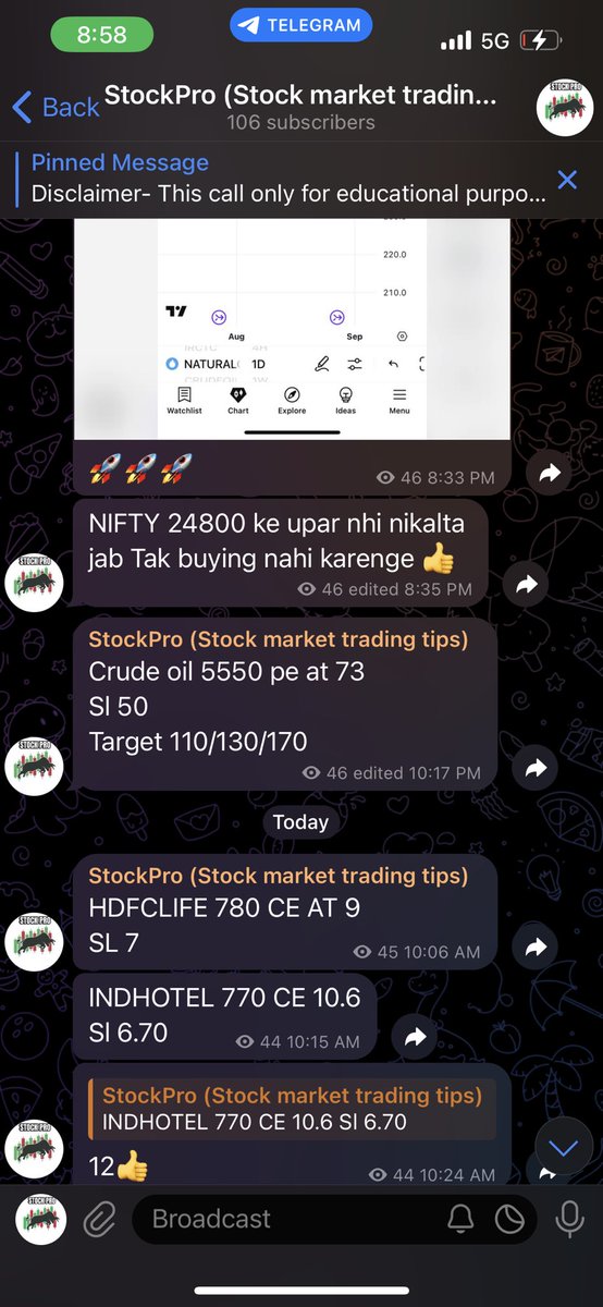 yashdubeycvd's tweet photo. Crude oil ✅✅
#stockmarket #trader #Options #NiftyBank #finance #StockMarketIndia #nifty #like #liveanalysis #stock #crude
Join our free telegram group to get daily blockbuster call✅
TG: https://t.co/rVQRcVknX3 https://t.co/oj5O7Ug7Re