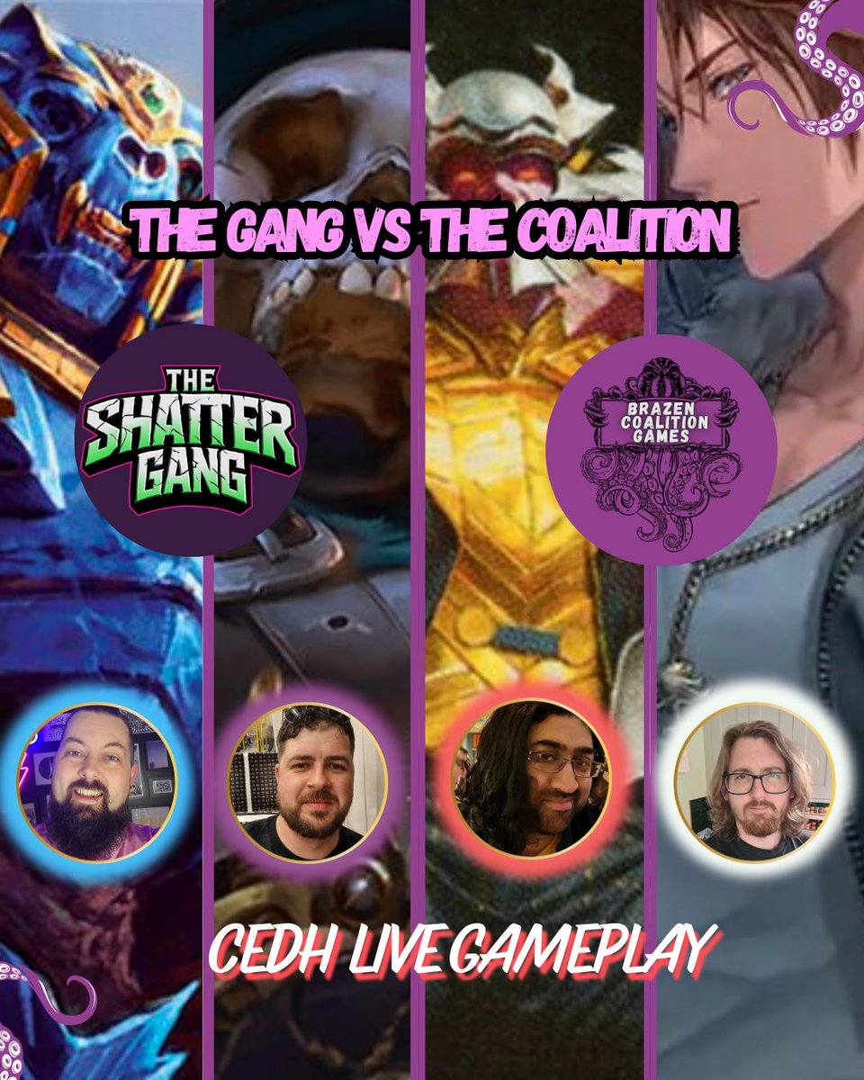 Brazen Coalition Games (@brazencgames) on Twitter photo Now then Scallywags!
This Sunday we are joined by 2 of our favourite people, Baz and Luke from <a href="/TheShattergang/">The Shattergang 🔜 Commandfest Birmingham</a> for some cEDH!
Don't miss out!
7PM BST/2PM EST/11AM PST
youtube.com/@BrazenCoaliti…
twitch.tv/brazencoalitio… Now then Scallywags!
This Sunday we are joined by 2 of our favourite people, Baz and Luke from <a href="/TheShattergang/">The Shattergang 🔜 Commandfest Birmingham</a> for some cEDH!
Don't miss out!
7PM BST/2PM EST/11AM PST
youtube.com/@BrazenCoaliti…
twitch.tv/brazencoalitio…