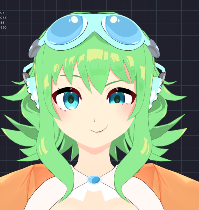 NagiothArt's tweet photo. Expressions! She's close to being exported to Unity and then I can add physics! 💚🧡

#gumi #blender #b3d #wip https://t.co/jkmRZHKImz