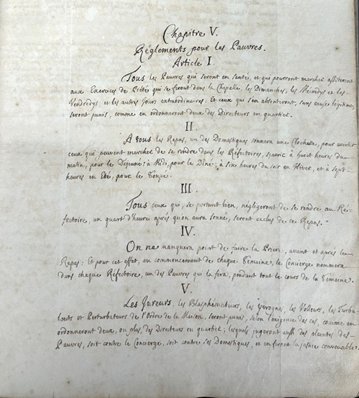 The Huguenot Library contains a diverse range of records that provide a wonderful insight into daily life in the French Hospital. For example, the image below is of the Steward Rule 9, which stipulates that the belongings of each resident must be itemised after death.
 #huguenots
