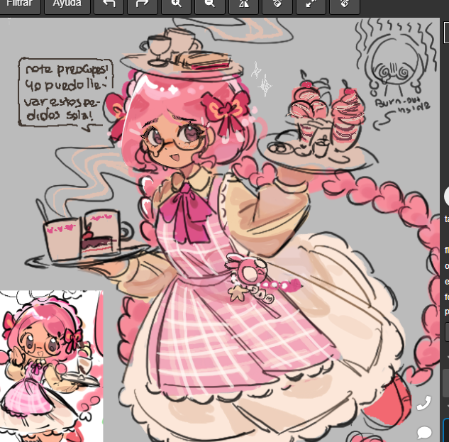 Omeliny's tweet photo. — doodle en magma de mi maid sona!!! https://t.co/7CEAwyLFHv