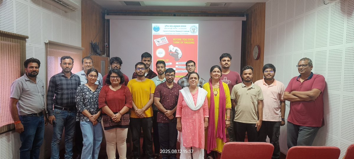 AllahabadHri's tweet photo. HRI,Prayagraj upholds a zero-tolerance policy towards ragging. Newly admitted students took the Anti-Ragging Oath, pledging to uphold respect,dignity, and harmony, marking the start of their academic journey in a safe and ragging-free campus.#NoRagging #Antiragging @ugc_india https://t.co/VpaKBDQv06