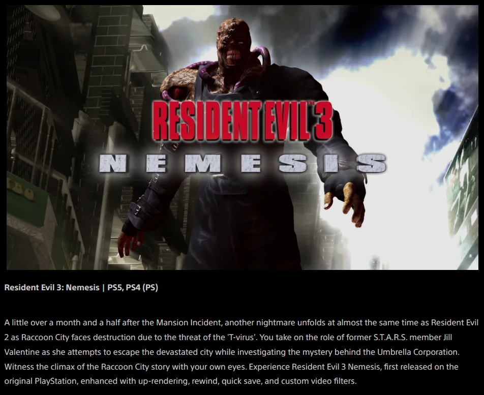 The original Resident Evil 2 and 3 are finally being added to PS5/PS4 this month!

Note that you will be able to purchase these without needing a subscription to PS+ Premium.

As for trophy support it's unlikely since RE1 and Dino Crisis don't have them, but I'm hoping for a