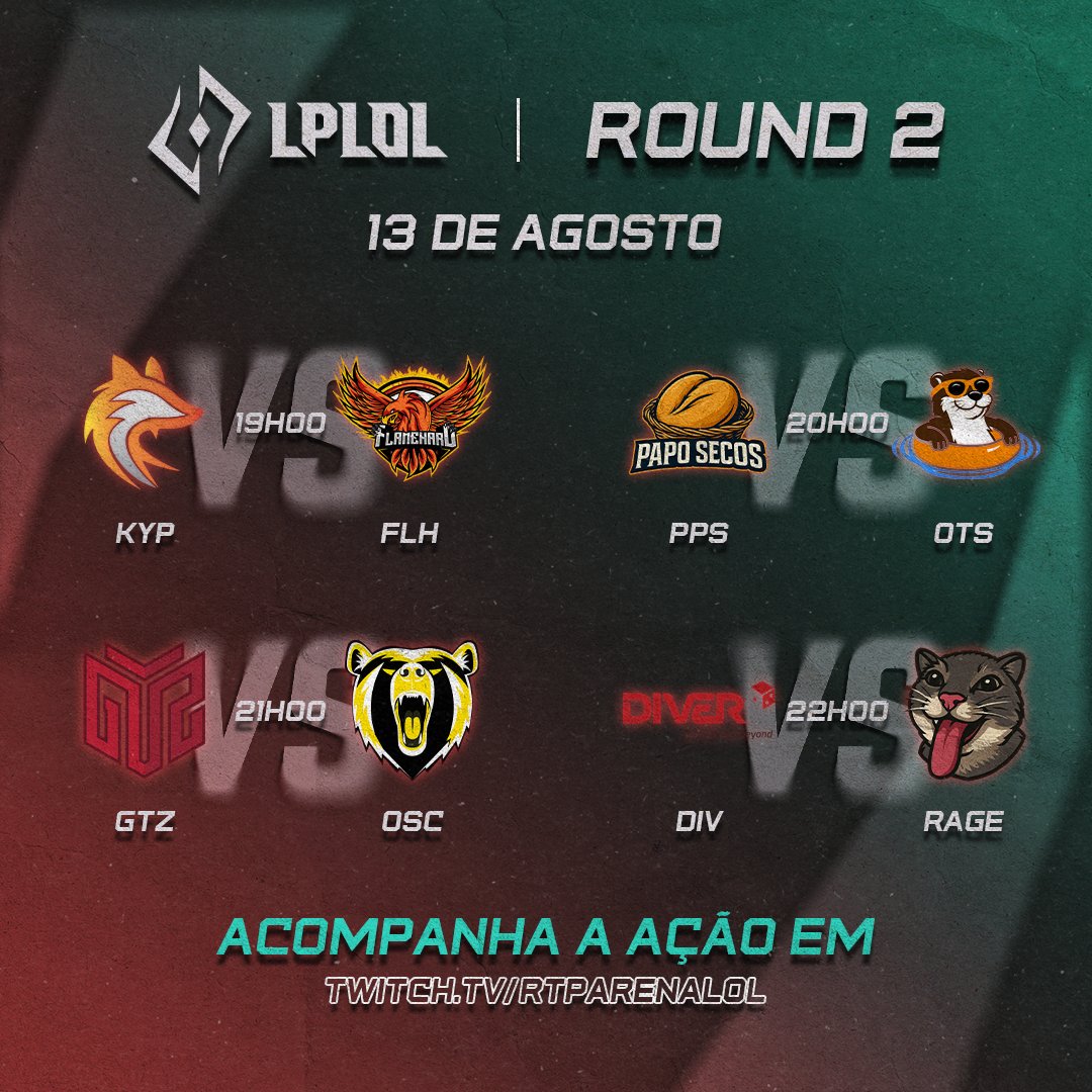 LPLOL (@lplol_pt) on Twitter photo Γ JΓ DAQUI A POUCO QUE VOLTAMOS COM A LPLOL! ππ
Desta vez, vamos ver quem consegue alcanΓ§ar o cobiΓ§ado 2-0 esta semana π§
<a href="/KeypulseEsports/">Keypulse Esports</a> π <a href="/flamehardorg/">Flamehard</a>
#PapoSecos π <a href="/The_OtterSide/">Otter Side</a>
<a href="/GTZEsports/">GTZ Esports</a> π <a href="/OdivelasSC/">Odivelas Sports Club</a>
#DIVER π <a href="/RageBait_srbnha/">Rage Bait e-Sports</a>
#LPLOL #LoLnARTP Γ JΓ DAQUI A POUCO QUE VOLTAMOS COM A LPLOL! ππ
Desta vez, vamos ver quem consegue alcanΓ§ar o cobiΓ§ado 2-0 esta semana π§
<a href="/KeypulseEsports/">Keypulse Esports</a> π <a href="/flamehardorg/">Flamehard</a>
#PapoSecos π <a href="/The_OtterSide/">Otter Side</a>
<a href="/GTZEsports/">GTZ Esports</a> π <a href="/OdivelasSC/">Odivelas Sports Club</a>
#DIVER π <a href="/RageBait_srbnha/">Rage Bait e-Sports</a>
#LPLOL #LoLnARTP