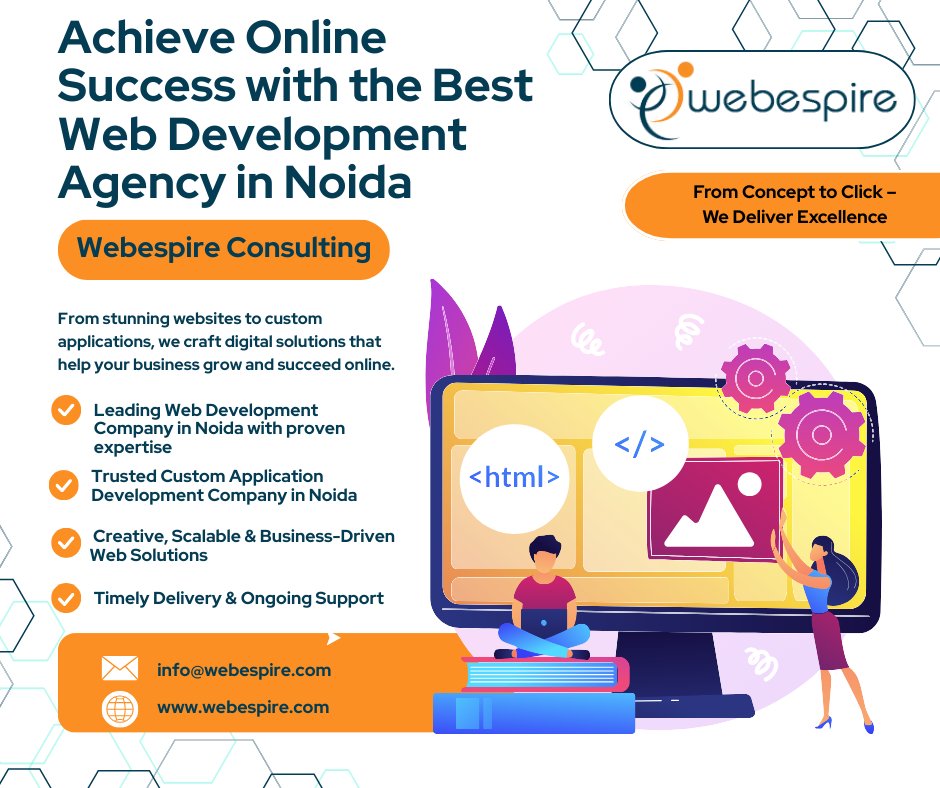 webespire's tweet photo. 🚀 Build your brand with Webespire Consulting – the Best Web Development Agency in Noida.

From stunning websites to custom apps, we deliver innovative, result-driven digital solutions.

🌐 https://t.co/4CtnzG3SRJ 

#NoidaWebDesign #Webespire #TechPartner https://t.co/sAlF2AP33v