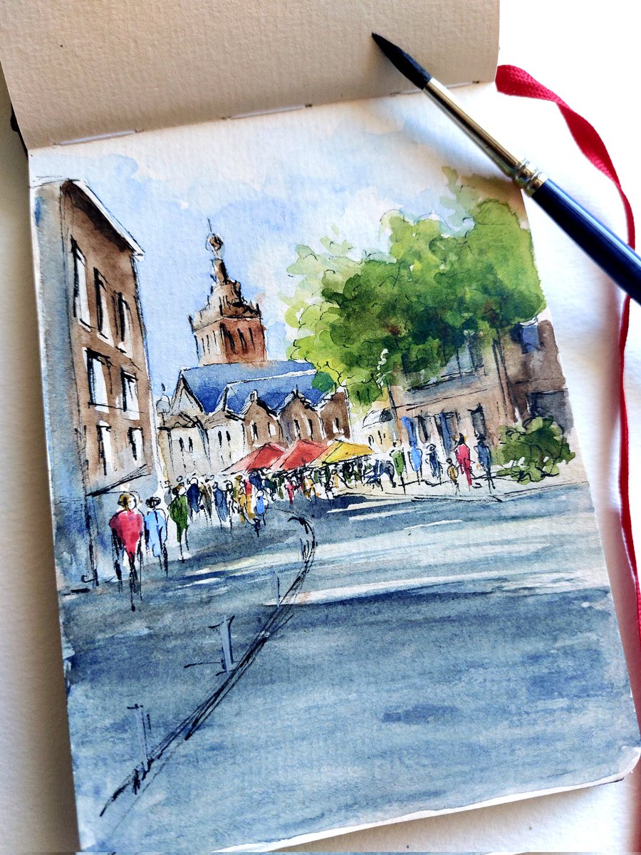 kocsi_erika's tweet photo. Nijmegen #sketch. #art #watercolor #Nijmegen #Nederland #painting #sity https://t.co/OMimfuWXFD