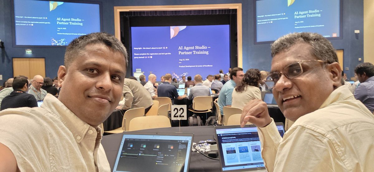TrinitiCorp's tweet photo. 📢 Day 1 at Oracle AI Agent Studio Training &amp; Hackathon – Wrapped Up!✨
We’re excited to see what Day 2 and Day 3 will bring — including the collaborative hackathon to turn ideas into prototypes.
Stay tuned! https://t.co/cZ19iVD0ux
