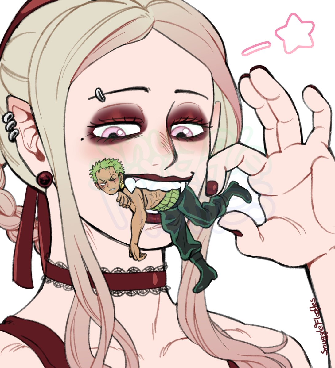 SnuggleFloofles's tweet photo. Comm for @medicims featuring her oc Nerossa and her tasty snack Zoro 🥰 https://t.co/PgzYXuY4ww
