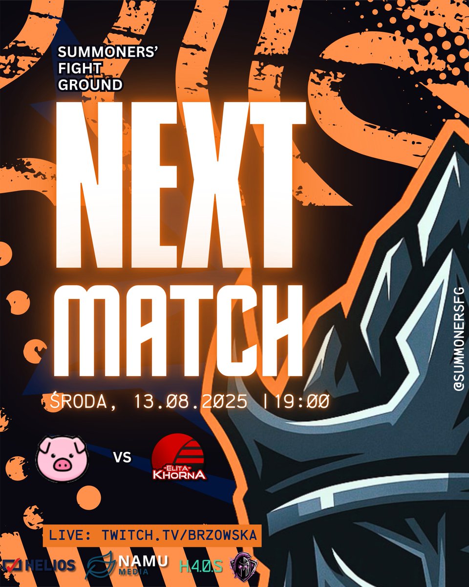 Lecimy z drugim ćwierćfinałem na wizji!

O 19:30 mamy dla Was spotkanie <a href="/ElitaKhorna/">Elita Khorna</a> z Pogromcami Aviney ⚔️

Czy świnki zdołają pogromić EK? 
Aż 70% z Was uważa za faworyta tego spotkania właśnie Elitę, ale czy słusznie?
Miejsca na potknięcia nie ma...

Wpadajcie na transmisję