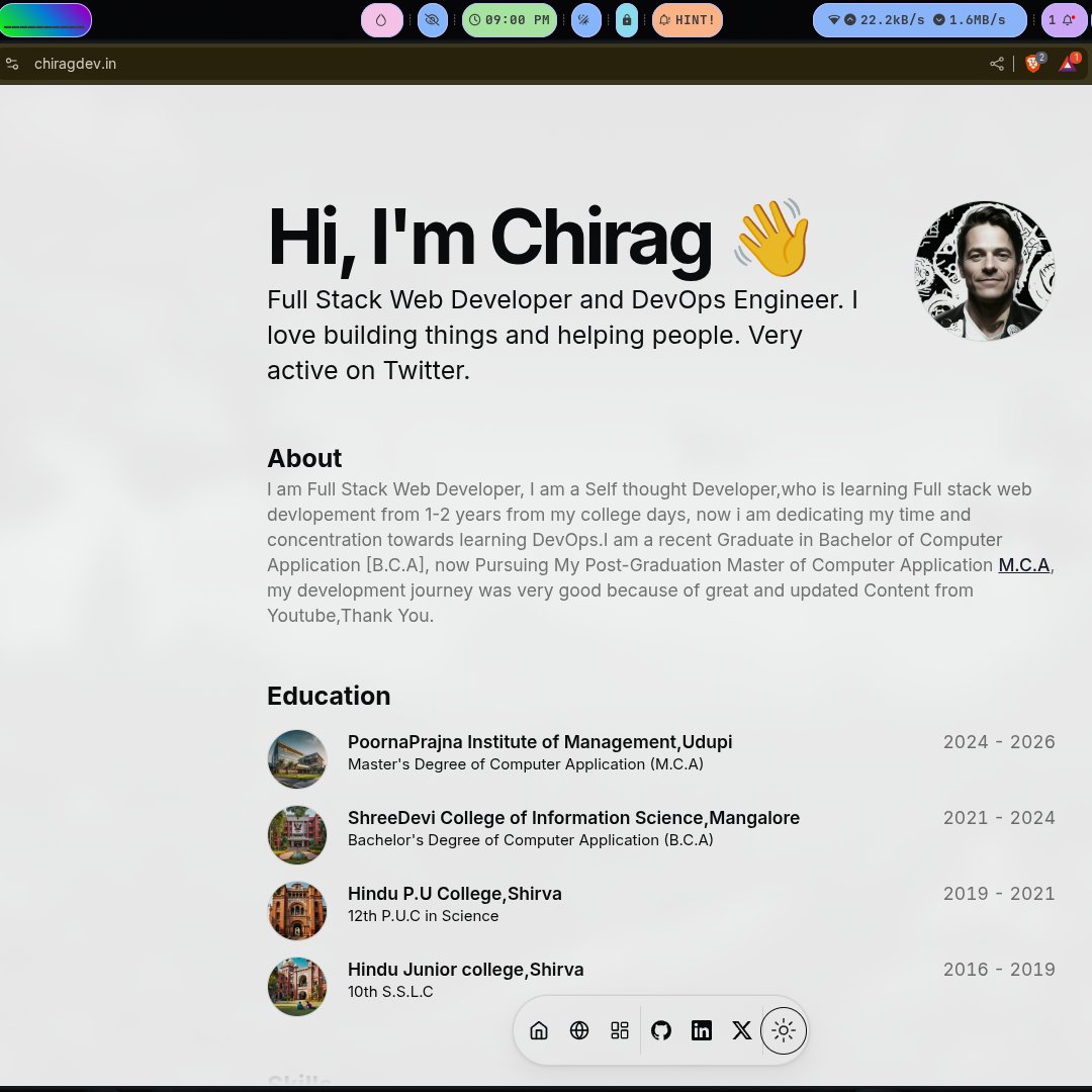 Chirag_S_kotian's tweet photo. 🚀 My project is now live on https://t.co/Y863dt2VL5!
Bought the domain from Hostinger, linked it to my Vercel deployment, and learned a ton about DNS along the way.

Big thanks to @srujan_moolya  for the help 🙌
#WebDev #Vercel #DNS #DomainSetup https://t.co/TY6nh88MxE